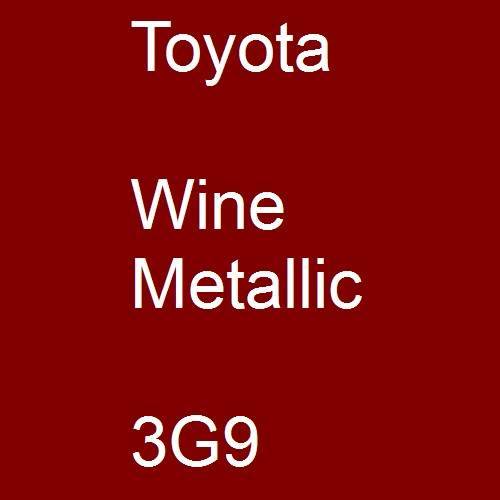 Toyota, Wine Metallic, 3G9.